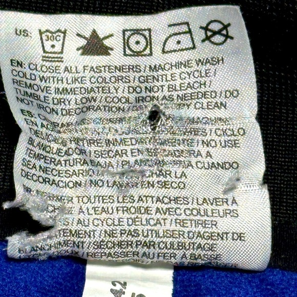 AND1 Mens Blue and Black Colorblock Track Jacket - Picture 9 of 10